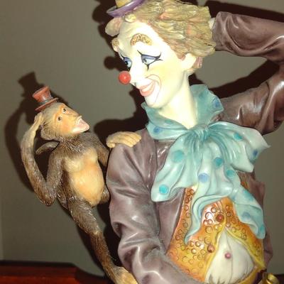 Pair of Clown Figurines- Assorted Makers