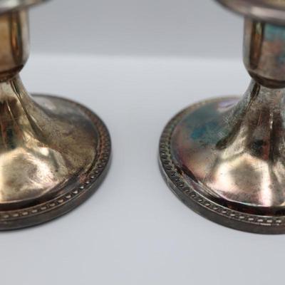 Vintage Paul Revere Silver Society Weighted Taper Candlestick Holders 3" Candle
