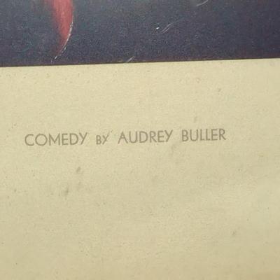 'Comedy' by Audrey Buller Clown Design Print- Framed Under Glass- Approx 17" x 23 3/4"