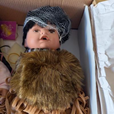 Paradise Galleries Dreams & Treasures Buffalo Babies Native American Doll