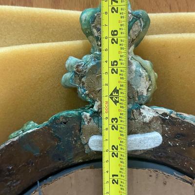 Vintage Floral Chalkware Mirror (See Details)