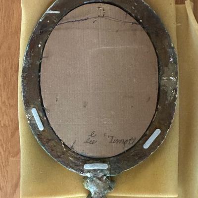 Vintage Floral Chalkware Mirror (See Details)