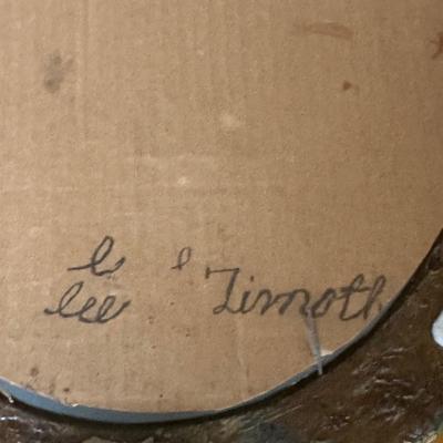 Vintage Floral Chalkware Mirror (See Details)