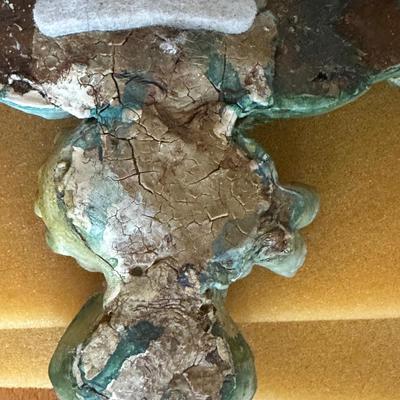 Vintage Floral Chalkware Mirror (See Details)