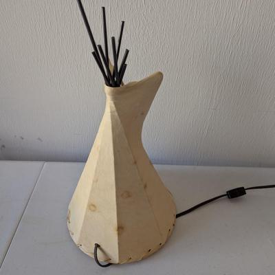 Vintage Lighted Indian Leather Teepee Hut