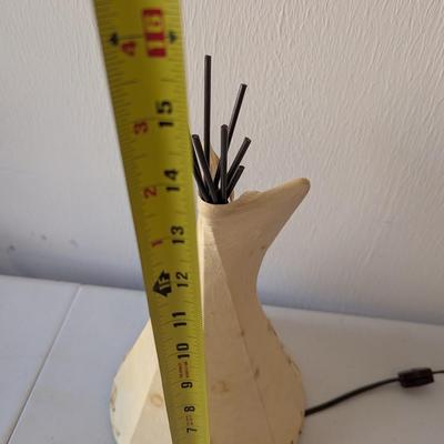 Vintage Lighted Indian Leather Teepee Hut