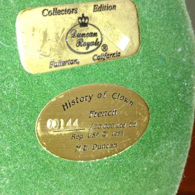 "French" History of Clown by Duncan Royale Vintage Figurine (1986)- Limited Edition and Numbered with Box