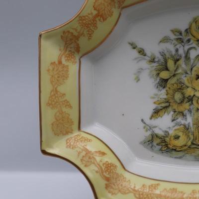 ISCO Hand Painted Porcelain Dish with Stand