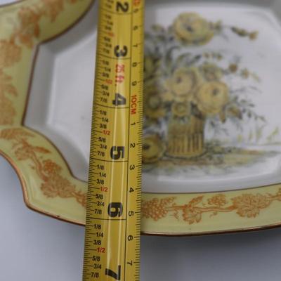 ISCO Hand Painted Porcelain Dish with Stand