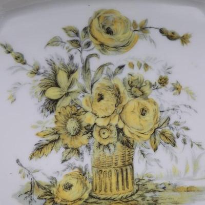 ISCO Hand Painted Porcelain Dish with Stand