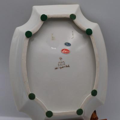 ISCO Hand Painted Porcelain Dish with Stand