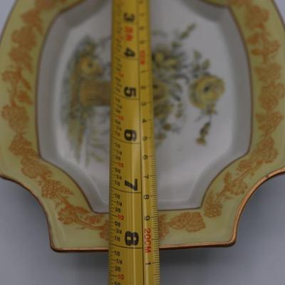 ISCO Hand Painted Porcelain Dish with Stand