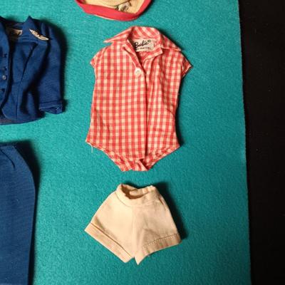BARBIE DOLL CLOTHES INCLUDING A FLIGHT ATTENDANTS UNIFORM