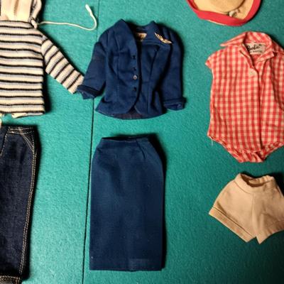BARBIE DOLL CLOTHES INCLUDING A FLIGHT ATTENDANTS UNIFORM