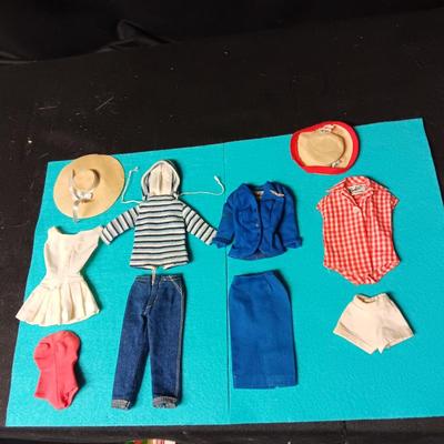 BARBIE DOLL CLOTHES INCLUDING A FLIGHT ATTENDANTS UNIFORM