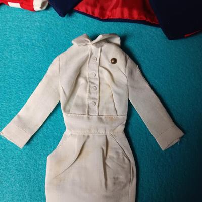 BARBIE DOLL CLOTHES INCLUDING NURSE'S DRESS & CAPE, COCA-COLA SWEATS AND MORE