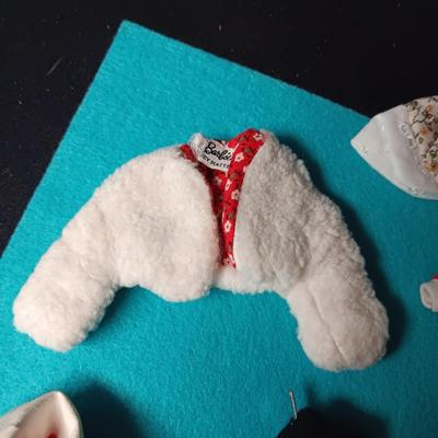 BARBIE DOLL CLOTHES INCLUDING NURSE'S DRESS & CAPE, COCA-COLA SWEATS AND MORE