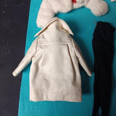 BARBIE DOLL CLOTHES INCLUDING NURSE'S DRESS & CAPE, COCA-COLA SWEATS AND MORE