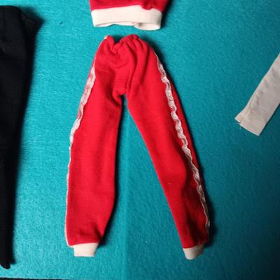 BARBIE DOLL CLOTHES INCLUDING NURSE'S DRESS & CAPE, COCA-COLA SWEATS AND MORE