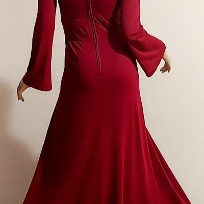 Vtg Iconic Mr. Boots 60s High Low Wine Maxi dress