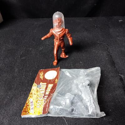 1 A OK ASTRONAUT TO THE MOON FIGURE IN PACKAGE AND 1 USED