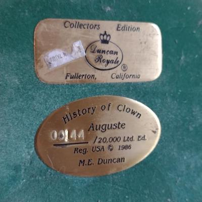 "Auguste" History of Clown by Duncan Royale Vintage Figurine (1986)- Limited Edition and Numbered with Box