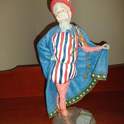 "Uncle Sam" History of Clown by Duncan Royale Vintage Figurine (1986)- Limited Edition and Numbered with Box