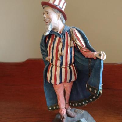 "Uncle Sam" History of Clown by Duncan Royale Vintage Figurine (1986)- Limited Edition and Numbered with Box