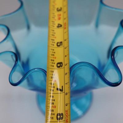 Blue Footed Vase Compote Candy Dish