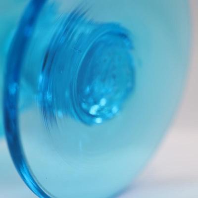 Blue Footed Vase Compote Candy Dish