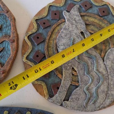 Native American Navajo Hand Painted Ceramic Wall Decor