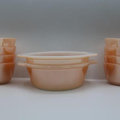 Fire King Peach Lustre Ovenware