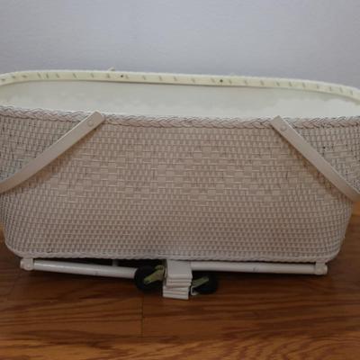 Vintage Wheeled Folding Baby Bassinet