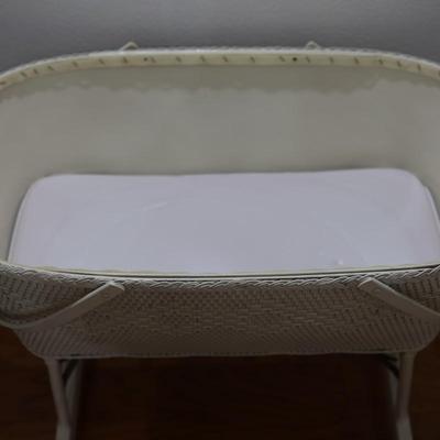 Vintage Wheeled Folding Baby Bassinet