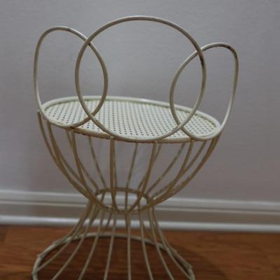 Vintage Metal Vanity Chair Stool
