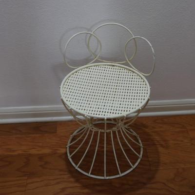 Vintage Metal Vanity Chair Stool