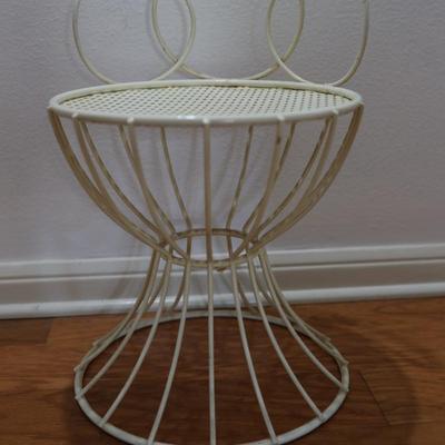 Vintage Metal Vanity Chair Stool