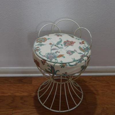 Vintage Metal Vanity Chair Stool