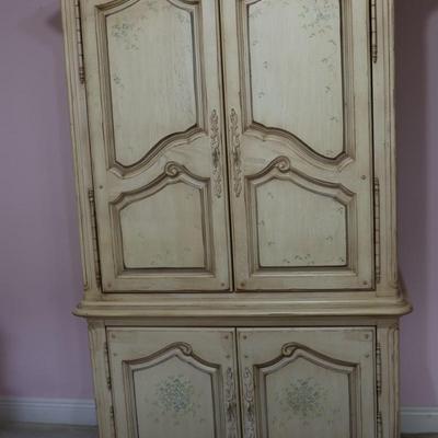 Vintage THOMASVILLE Armoire Hand Painted
