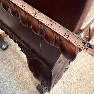 Chippendale Style Solid Wood Desk w/ Hidden Drawer