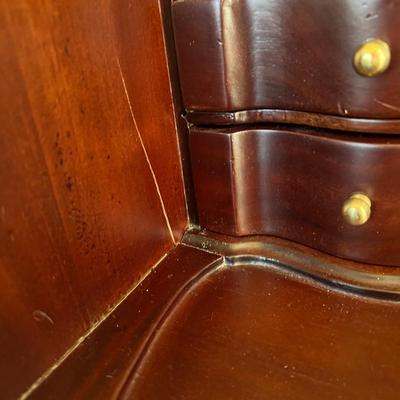 Chippendale Style Solid Wood Desk w/ Hidden Drawer