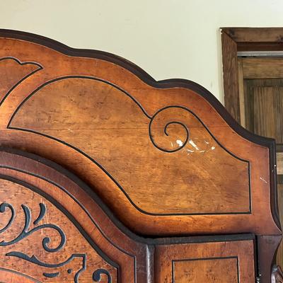 Vintage Carved Wood Armoire Wardrobe
