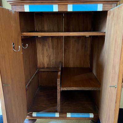 Equestrian Cabinet w. 2 Horse Blankets