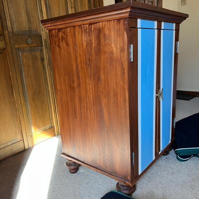 Equestrian Cabinet w. 2 Horse Blankets