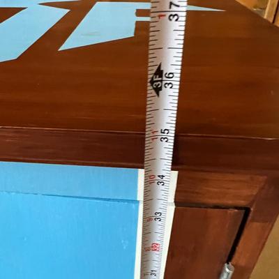 Equestrian Cabinet w. 2 Horse Blankets