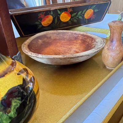 Decorative Lot - Vintage, Wood, Trays, Etc.