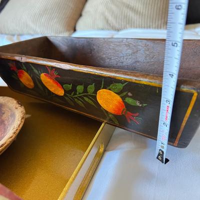 Decorative Lot - Vintage, Wood, Trays, Etc.