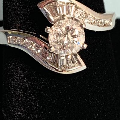 14k White Gold Diamond Estate Ring 5.70 grams