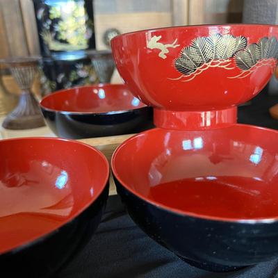 Mixed Decorative Lot - Vintage, Tins, Asian Decor