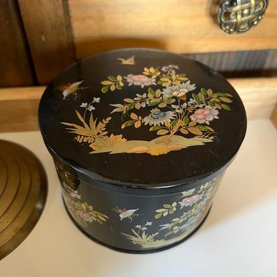 Mixed Decorative Lot - Vintage, Tins, Asian Decor